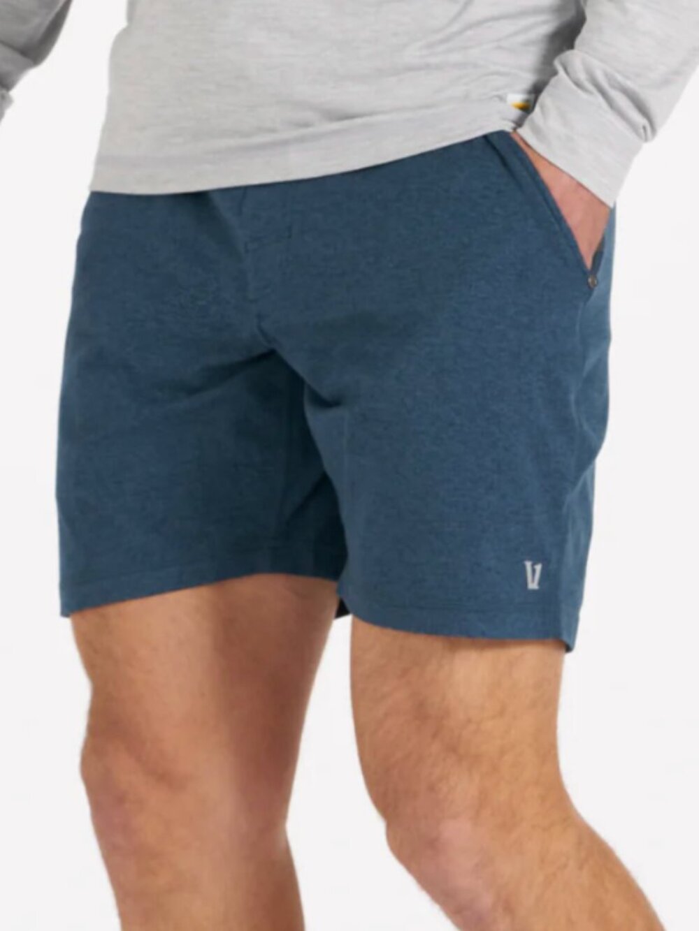Vuori Men's Ponto Performance Short 7" Indigo Heather - Picture 10 of 11